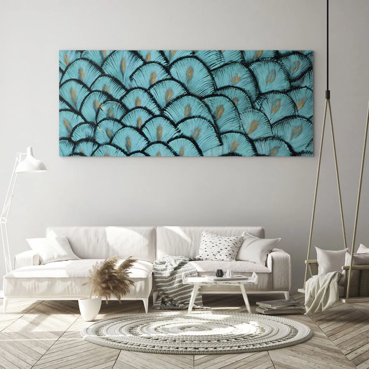 Impression sur verre - Image sur verre - Le grand gala des plumes - 100x40 cm