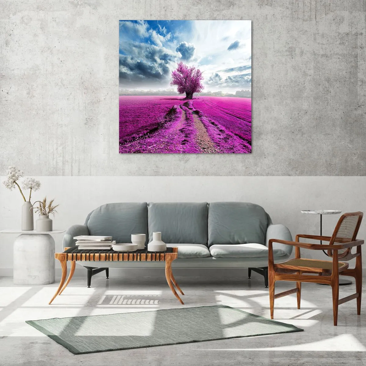 Impression sur verre - Image sur verre - Lande - nature sauvage - 30x30 cm