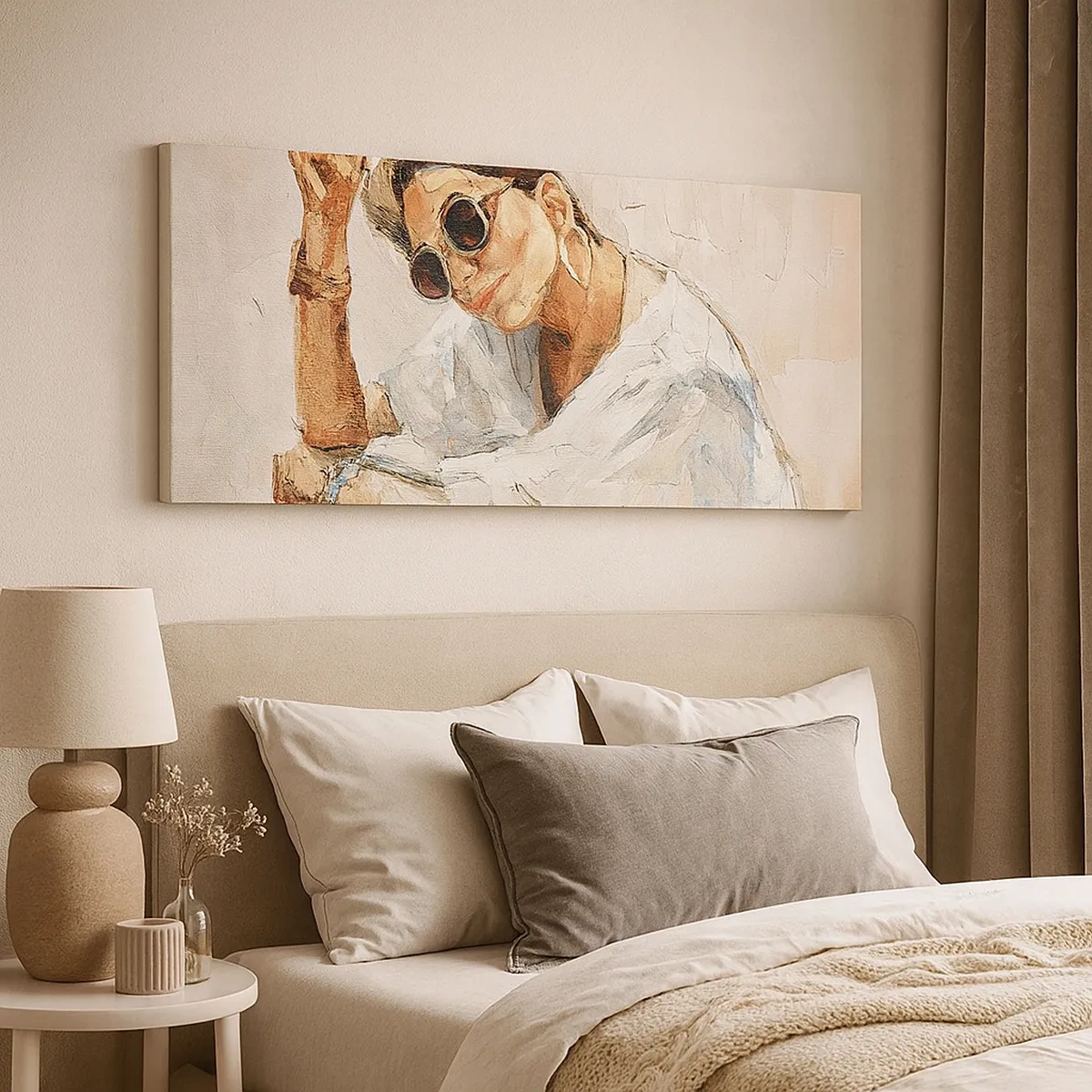 Impression sur toile - Image sur toile - Portrait en plein soleil - 30x30 cm