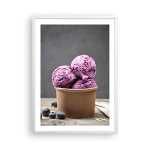 Affiche dans un cadre blanc - Poster - Douceur et froideur - 50x70 cm