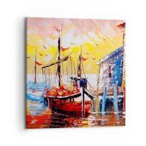 Impression sur toile - Image sur toile - Bon retour - 70x70 cm