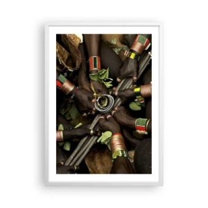 Affiche dans un cadre blanc - Poster - Nous sommes ensemble - 50x70 cm