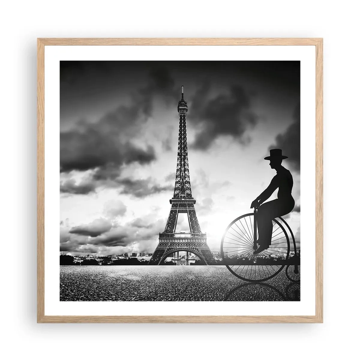 Affiche dans un chêne clair - Poster - Nostalgie de la Belle Epoque - 60x60 cm