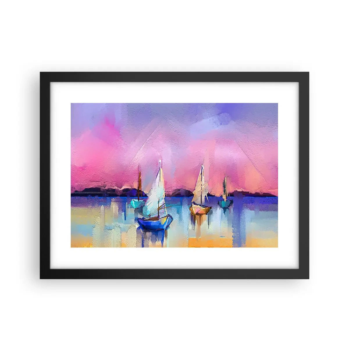 Affiche dans un cadre noir - Poster - Direction: les eaux larges - 40x30 cm