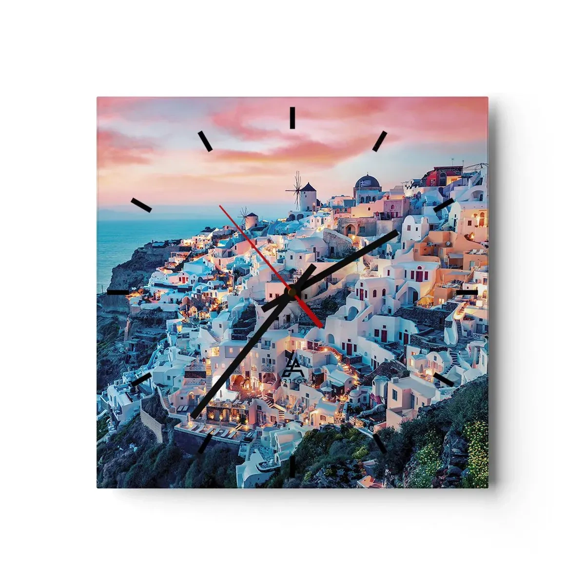 Horloge murale - Pendule murale - Vos grandes vacances en Grèce - 40x40 cm
