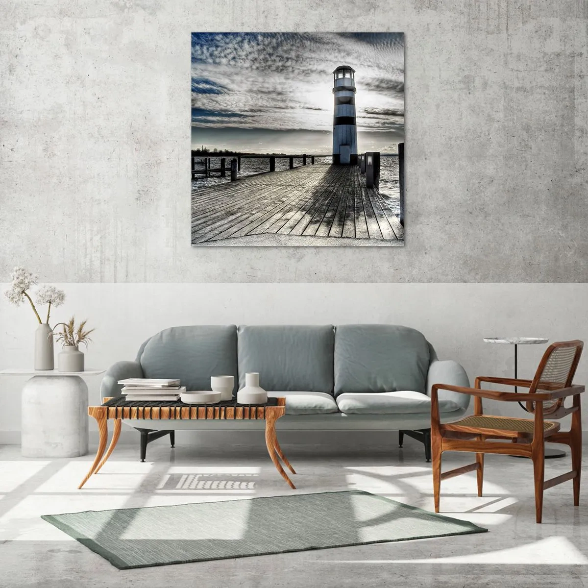 Impression sur verre - Image sur verre - Marins, je vous attend - 70x70 cm