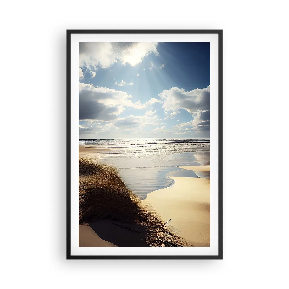 Affiche dans un cadre noir - Poster - Plage, plage sauvage - 61x91 cm