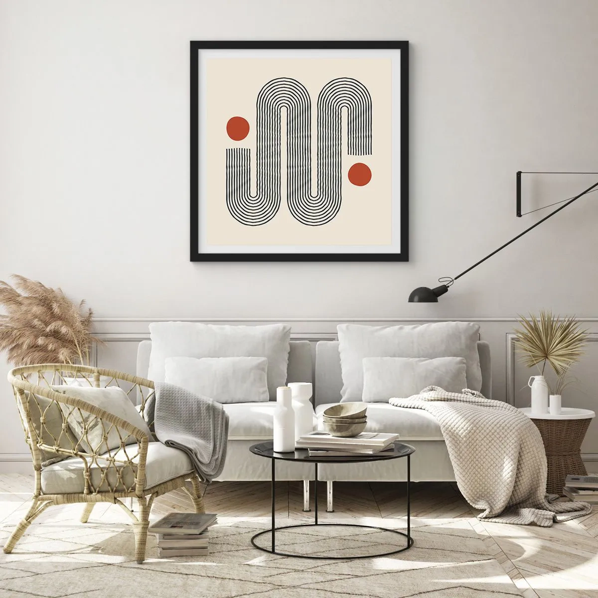 Affiche dans un cadre noir - Poster - Du début à la fin - 30x30 cm