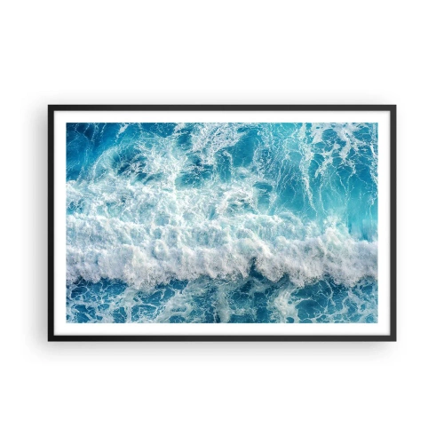 Affiche dans un cadre noir - Poster - Joyeusement et en sautant - 91x61 cm