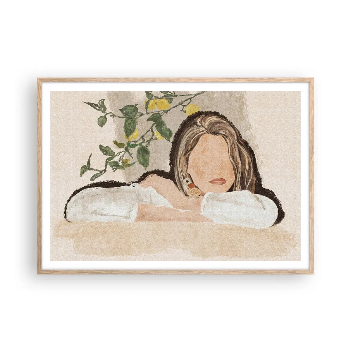 Affiche dans un chêne clair - Poster - La beauté du sud - 100x70 cm