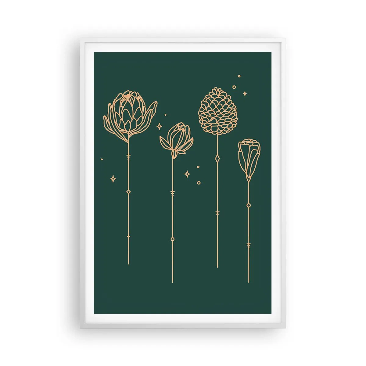 Affiche dans un cadre blanc - Poster - La famille Plante - 70x100 cm