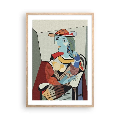 Affiche dans un chêne clair - Poster - À travers les yeux de Picasso - 50x70 cm