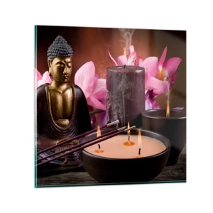 Impression sur verre - Image sur verre - Vider l'esprit, calmer le corps - 60x60 cm