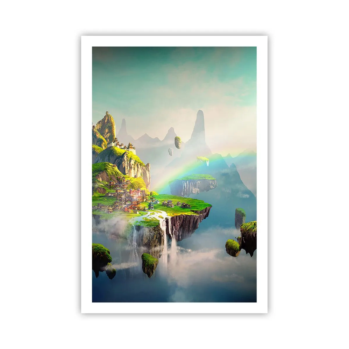 Affiche - Poster - Au milieu des cieux - îles du bonheur - 61x91 cm