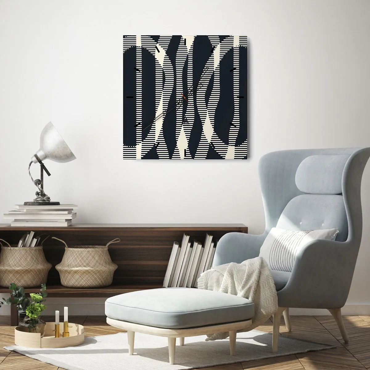 Horloge murale - Pendule murale - Une tentative de briser l'obscurité - 40x40 cm