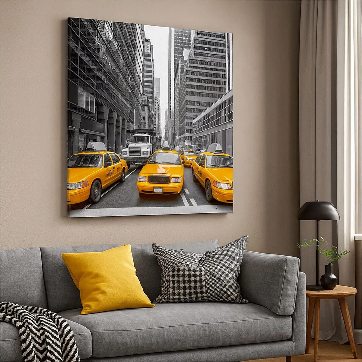 Impression sur toile - Image sur toile - C'est nous qui colorons la ville - 30x30 cm