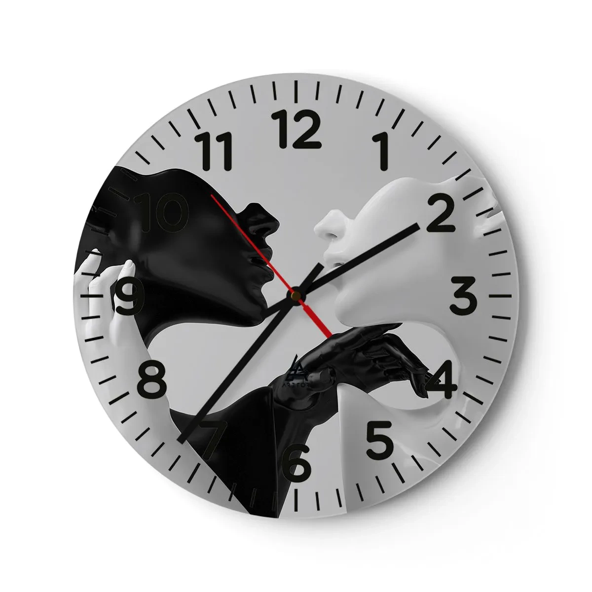 Horloge murale - Pendule murale - Attraction - désir - 30x30 cm