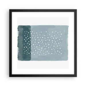 Affiche dans un cadre noir - Poster - Évolution de bleus - 40x40 cm
