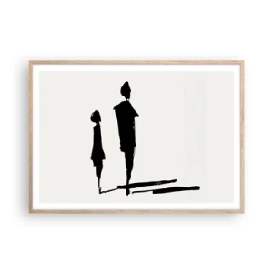 Affiche dans un chêne clair - Poster - Êtes-vous sûr qu'ils sont ensemble ? - 100x70 cm