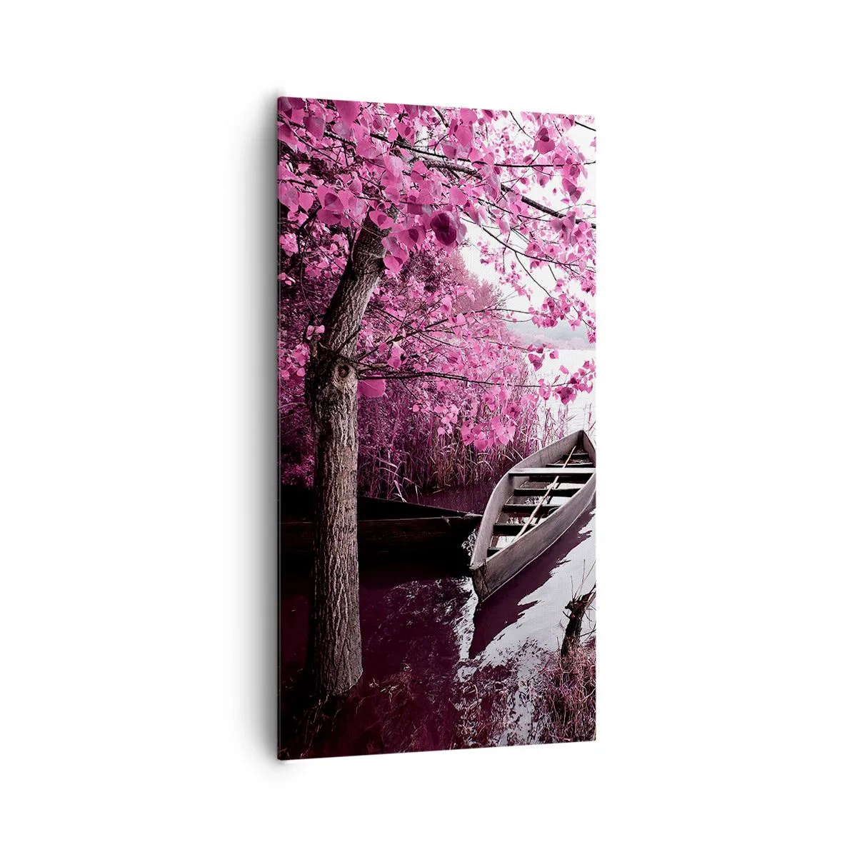 Impression sur toile - Image sur toile - Dans un silence rose - 65x120 cm