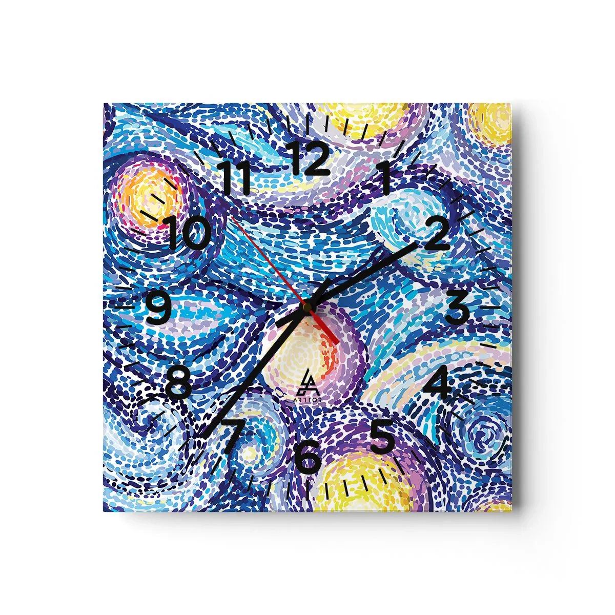 Horloge murale - Pendule murale - D'après un tableau de van Gogh - 30x30 cm