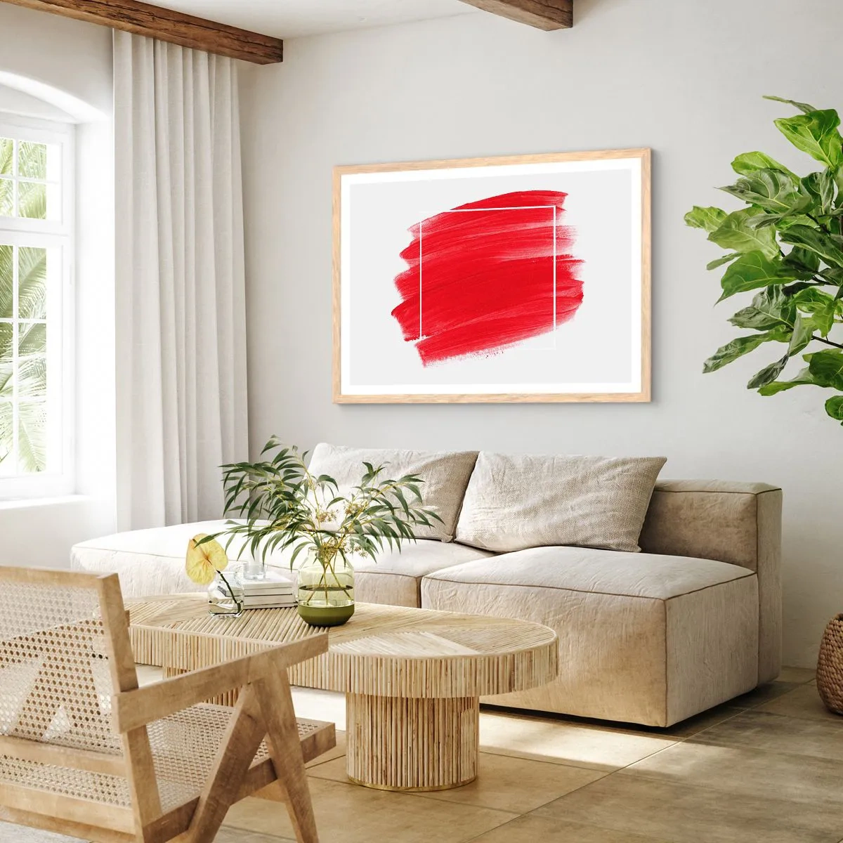 Affiche dans un chêne clair - Poster - En dehors du cadre - 100x70 cm