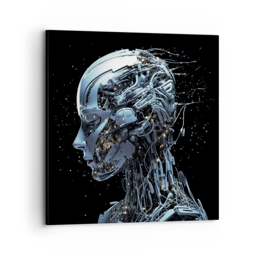 Impression sur toile - Image sur toile - La technologie est une femme - 70x70 cm