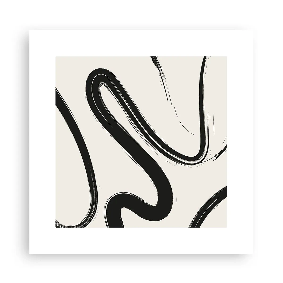 Affiche - Poster - Fantaisie en noir et blanc - 30x30 cm