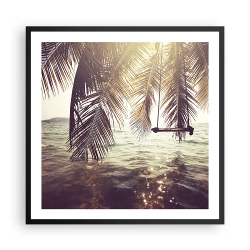 Affiche dans un cadre noir - Poster - Vous pouvez vous balancer dans les nuages à volonté - 60x60 cm