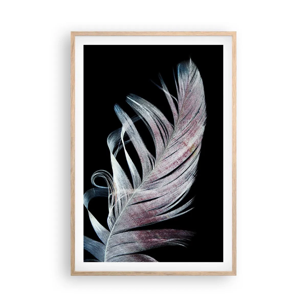 Affiche dans un chêne clair - Poster - Pensez au toucher - 61x91 cm