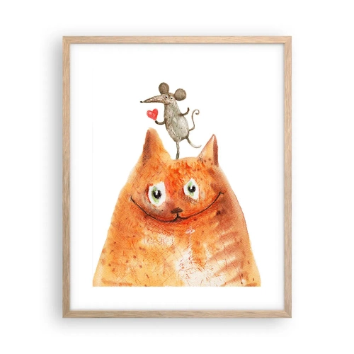 Affiche dans un chêne clair - Poster - Amour paradoxal - 40x50 cm