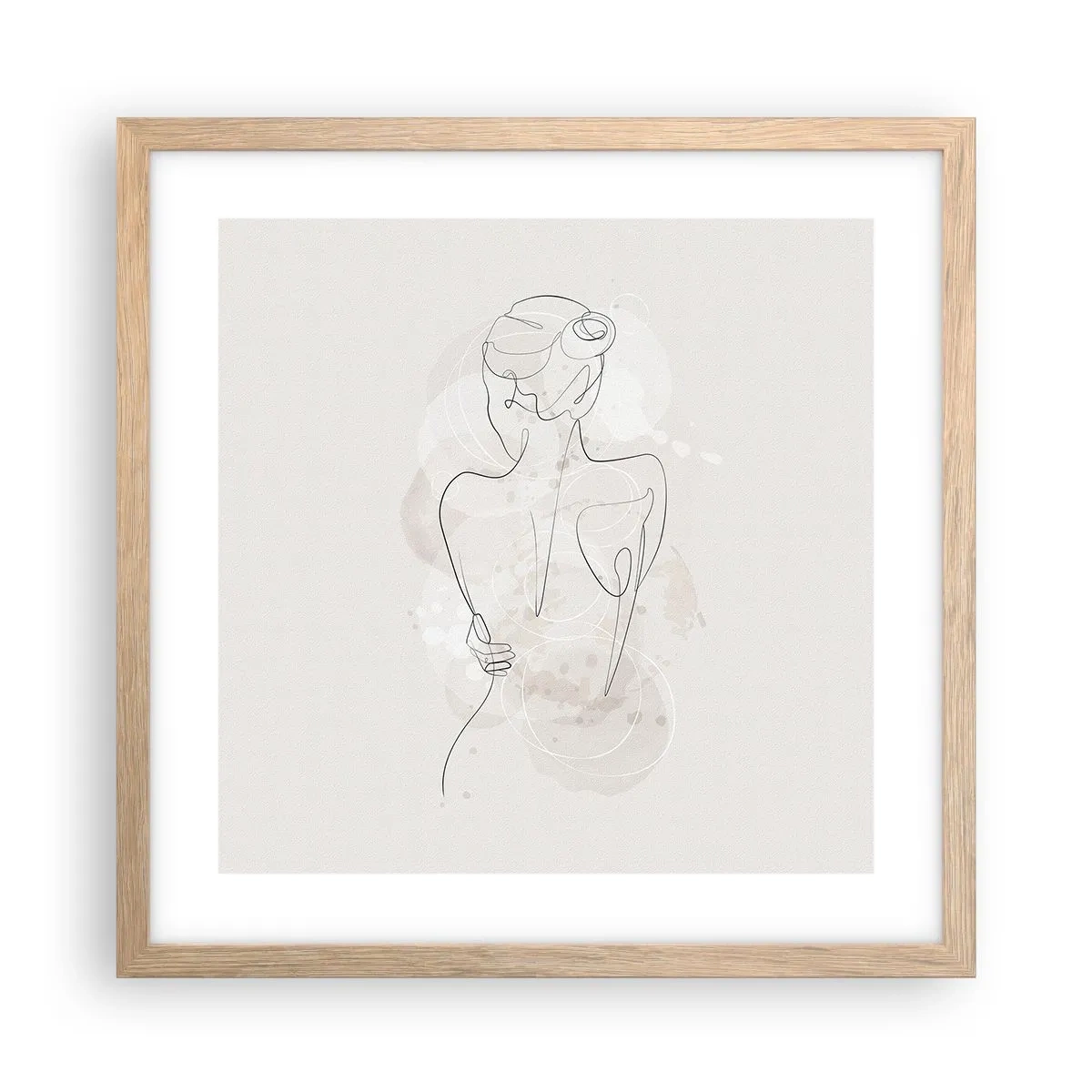 Affiche dans un chêne clair - Poster - Comme un instrument sensible - 40x40 cm