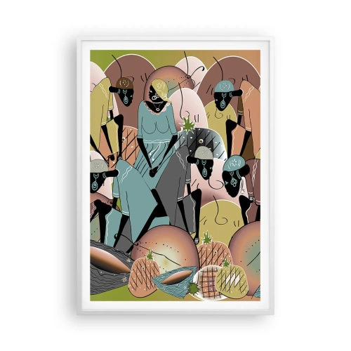 Affiche dans un cadre blanc - Poster - De grandes fêtes arrivent - 70x100 cm