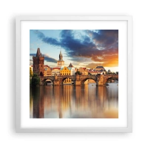 Affiche dans un cadre blanc - Poster - Belle depuis des lustres - 40x40 cm