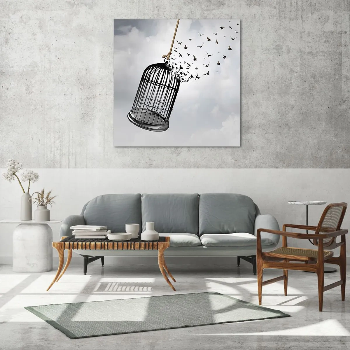 Impression sur verre - Image sur verre - Foie...Espoir...Liberté! - 50x50 cm