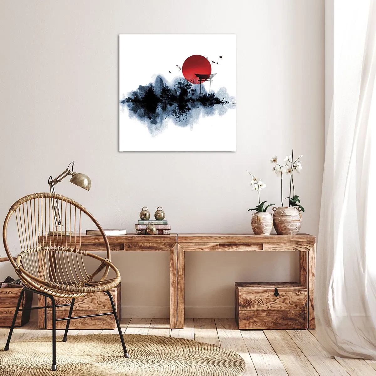 Impression sur toile - Image sur toile - Vue japonnaise - 50x50 cm