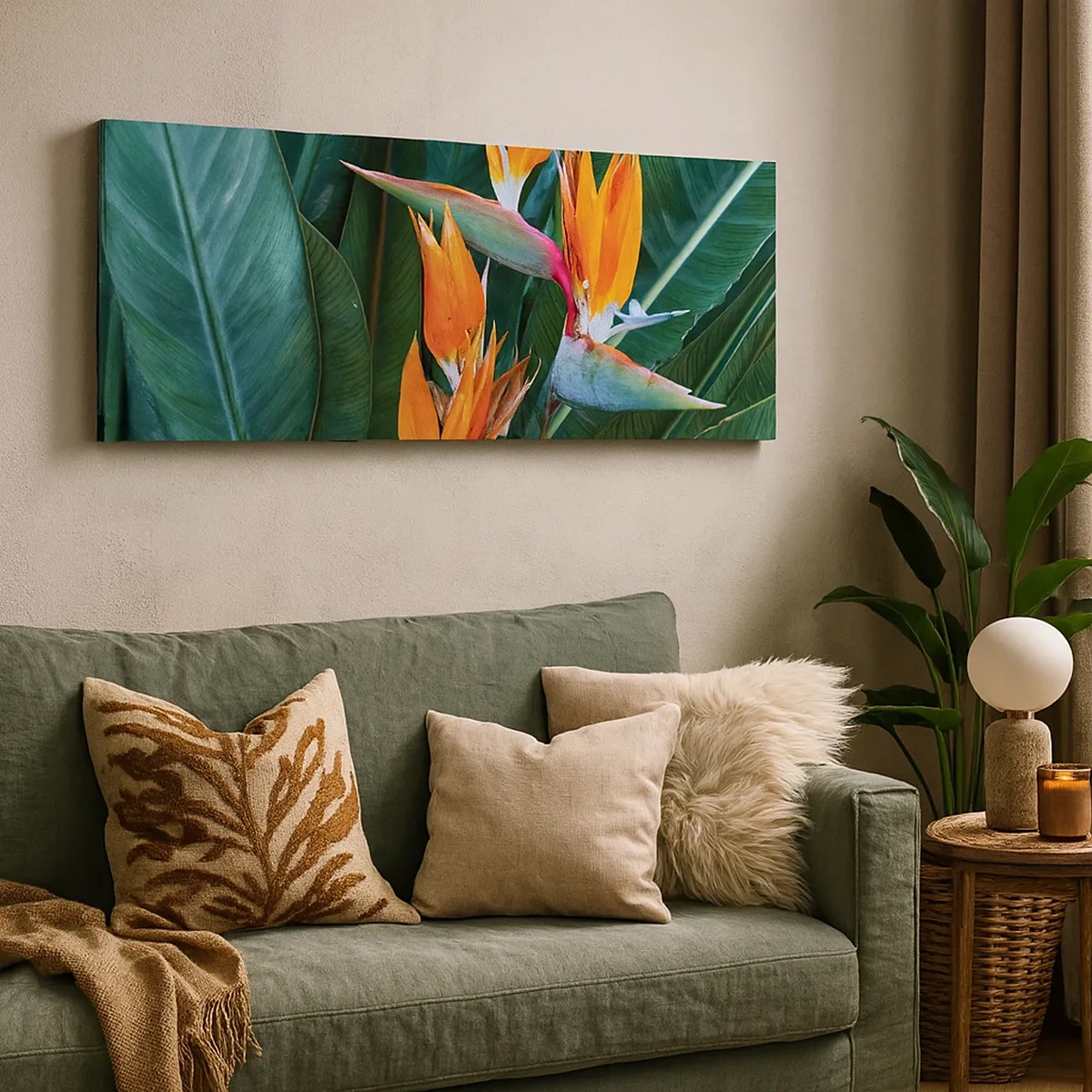 Impression sur toile - Image sur toile - Est-ce une fleur, est-ce un oiseaux? - 30x30 cm