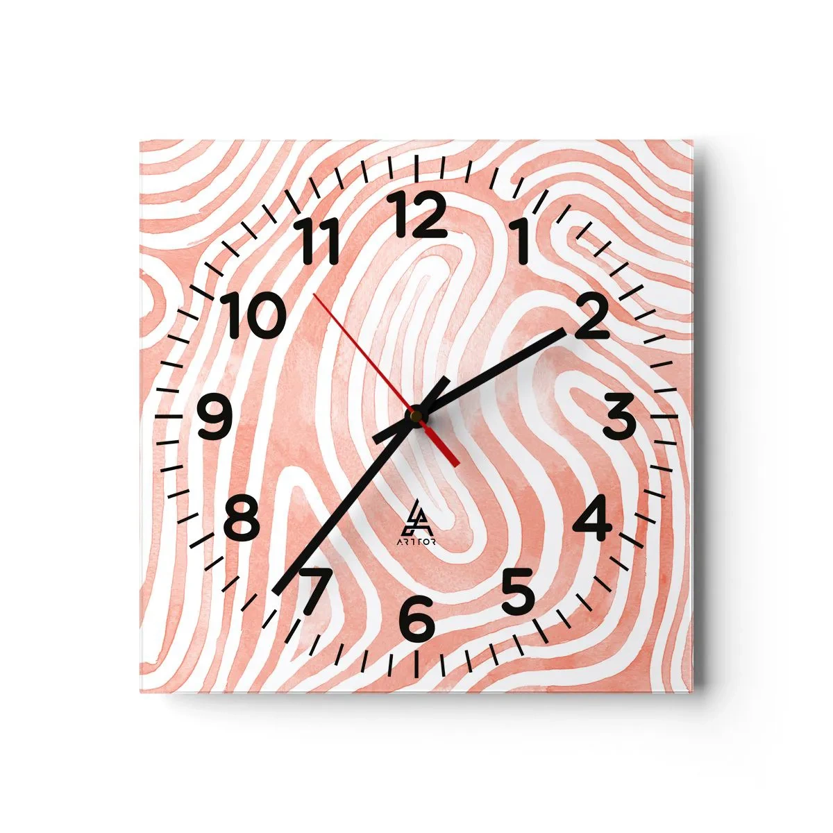 Horloge murale - Pendule murale - Dans le labyrinthe de corail - 30x30 cm