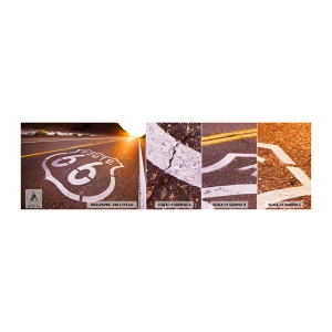 Échantillon De Papier Peint Standard Eco - Célèbre Route 66 - Etats-Unis, Automobile, Route 66 - 100x30 cm