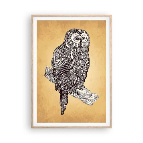 Affiche dans un chêne clair - Poster - Ornements complexes de sagesse - 70x100 cm