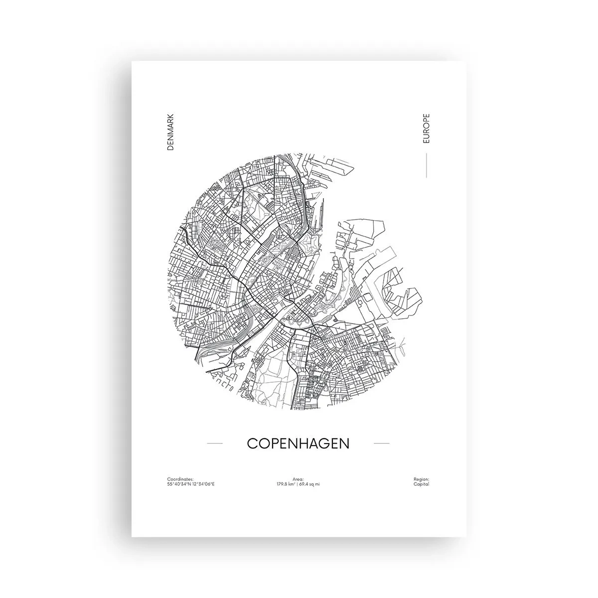 Affiche - Poster - Anatomie de Copenhague - 70x100 cm