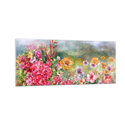 Impression sur verre - Image sur verre - Un jardin devenu fou - 100x40 cm