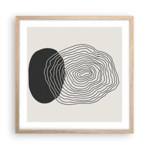 Affiche dans un chêne clair - Poster - Durabilité et oscillation - 50x50 cm