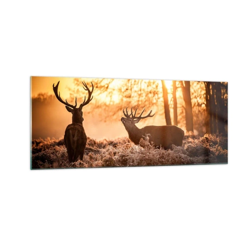 Impression sur verre - Image sur verre - Le rêve d'un chasseur - 100x40 cm