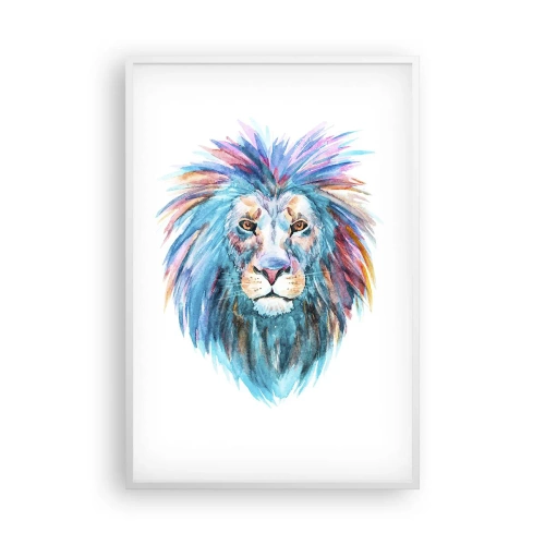 Affiche dans un cadre blanc - Poster - Aura électrique - 61x91 cm