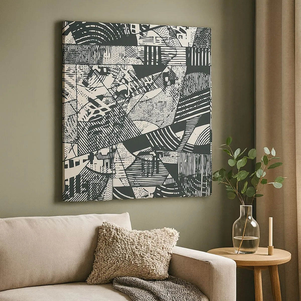 Impression sur toile - Image sur toile - Dynamique du modernisme - 30x30 cm