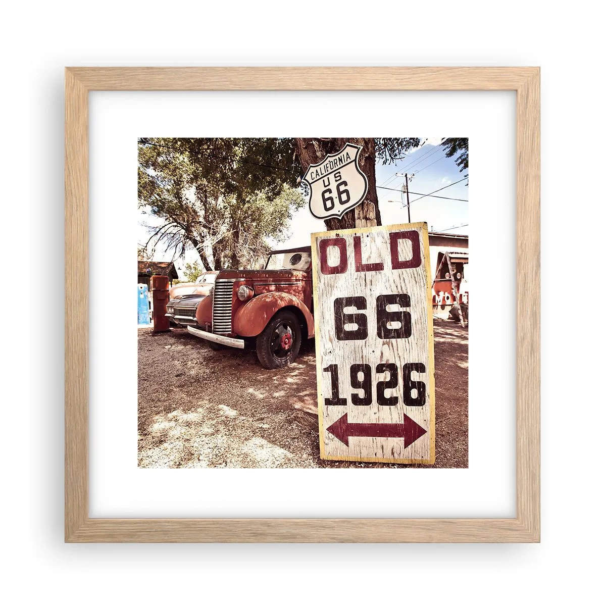 Affiche dans un chêne clair - Poster - La légende de la province américaine - 30x30 cm