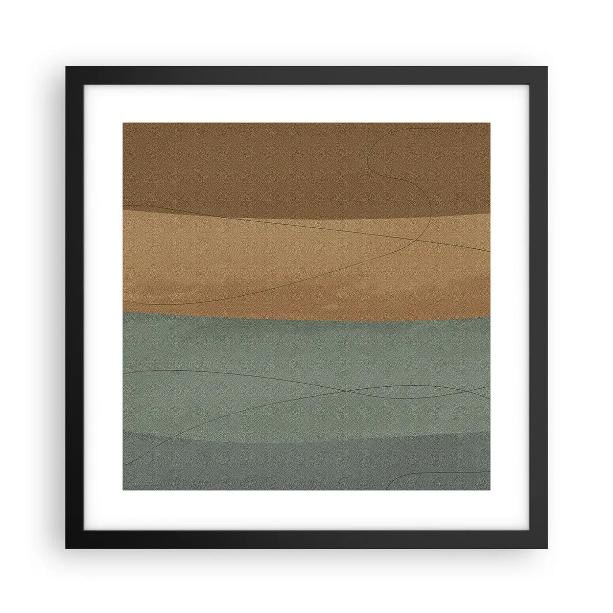 Affiche dans un cadre noir - Poster - Composition horizontale - 40x40 cm