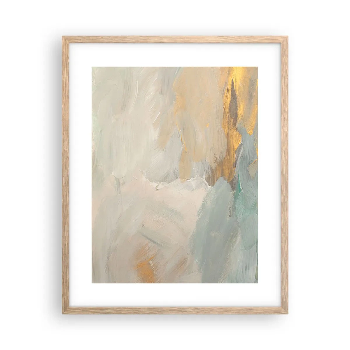 Affiche dans un chêne clair - Poster - Abstraction – le pays de la douceur - 40x50 cm