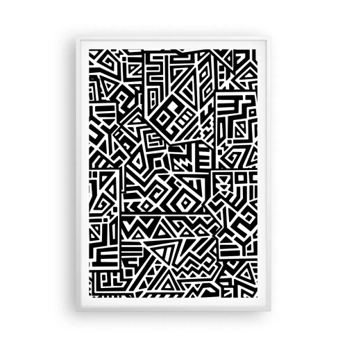 Affiche dans un cadre blanc - Poster - Composition précolombienne - 70x100 cm